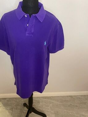 Polo by Ralph Lauren Deep Purple Polo Shirt with Teal Pony